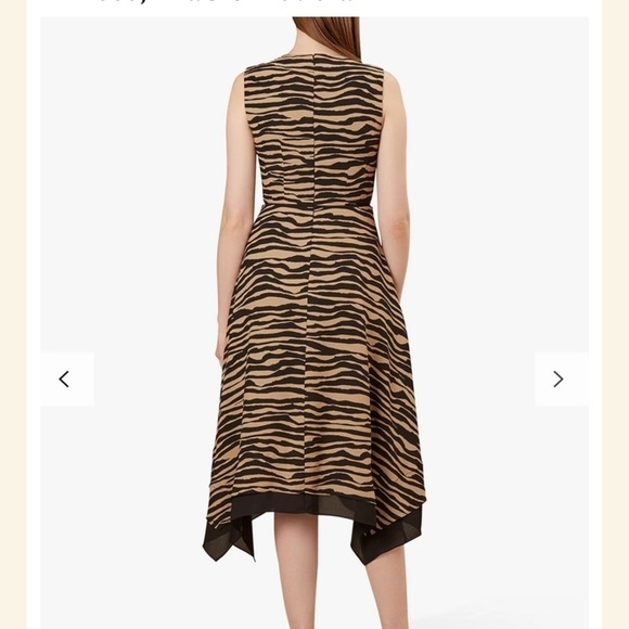 Hobbs Madeline Animal Print Dress, Black/Neutral - Picture 2 of 12